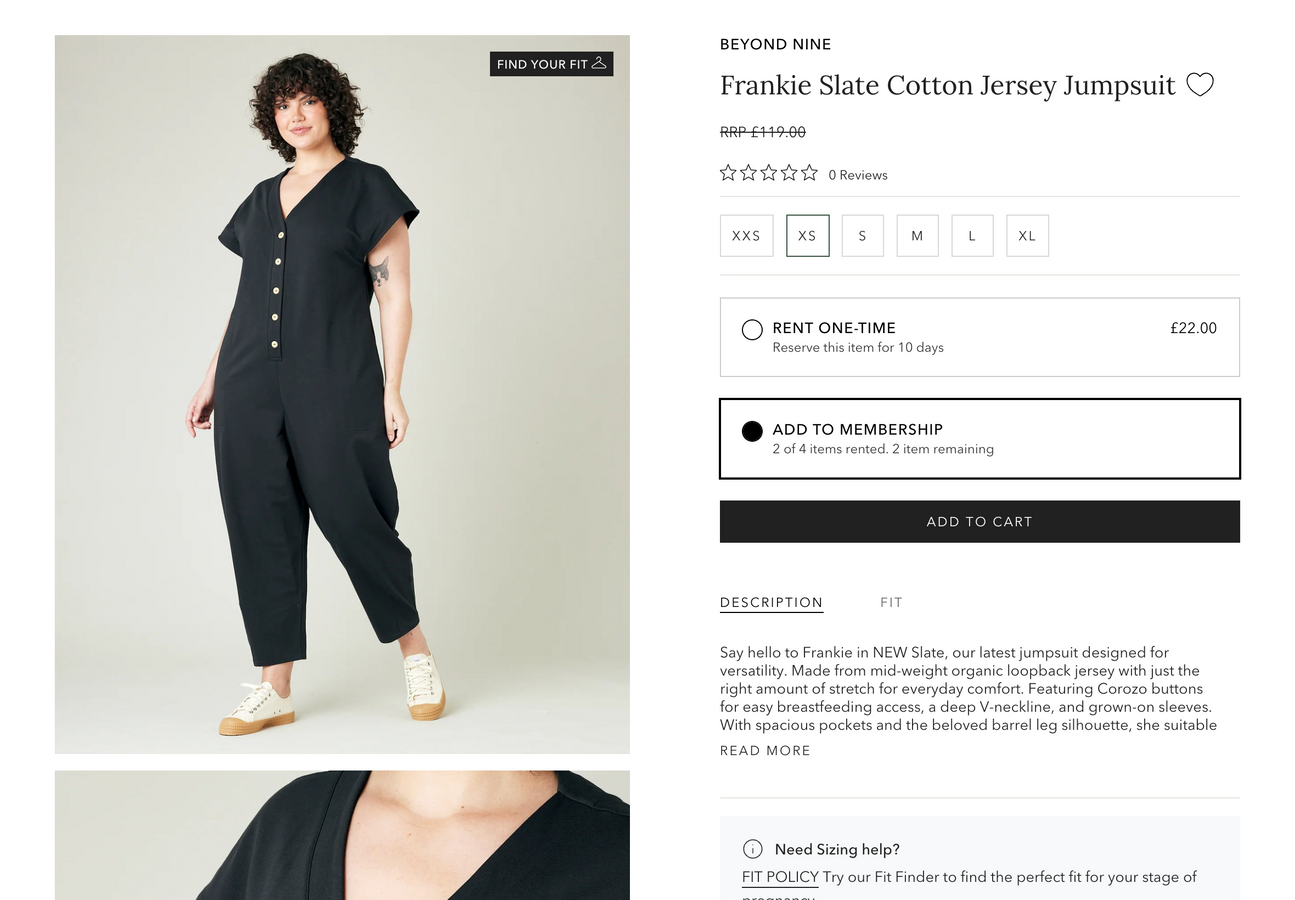 Maternity clothing library