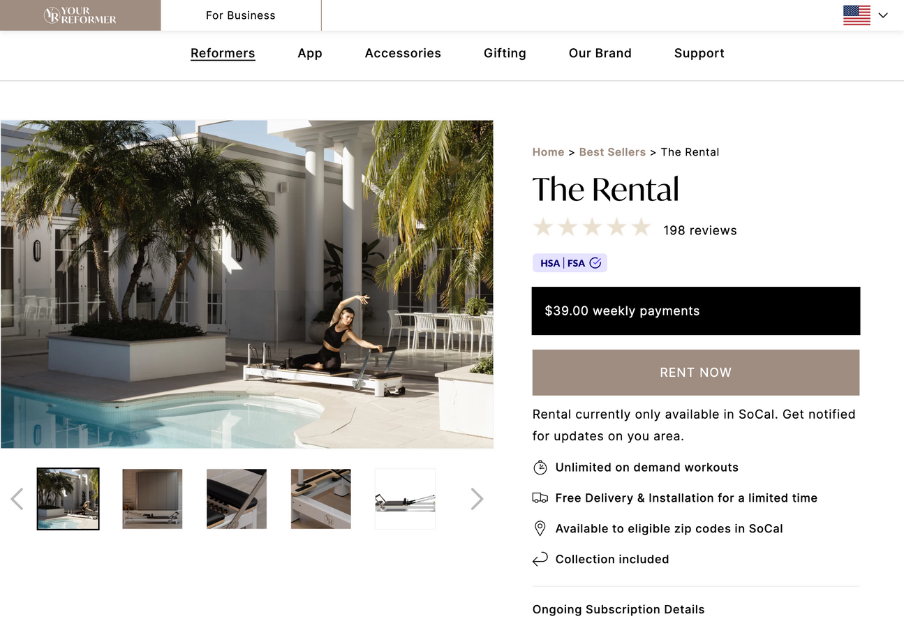 Reformer subscriptions